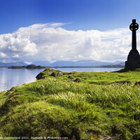 Buy canvas prints of Celtic Cross Monument on Lismore by Mark Sunderland