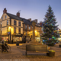 Buy canvas prints of Knaresborough Market Place at Christmas by Mark Sunderland