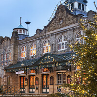Buy canvas prints of The Royal Hall in Harrogate at Dusk by Mark Sunderland