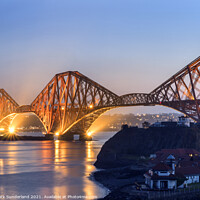 Buy canvas prints of Forth Bridge at Dusk North Queensferry by Mark Sunderland