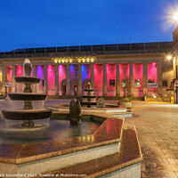 Buy canvas prints of Caird Hall at Dusk in Dundee by Mark Sunderland
