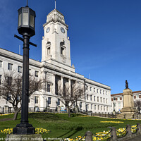 Buy canvas prints of Barnsley Town Hall in Spring by Mark Sunderland