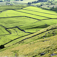 Buy canvas prints of Meadows in Malhamdale from above Gordale Scar by Mark Sunderland