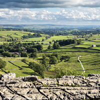 Buy canvas prints of View over Malhamdale from Malham Cove by Mark Sunderland
