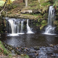Buy canvas prints of Lumb Hole Waterfall near Hebden Bridge by Mark Sunderland