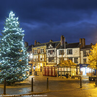 Buy canvas prints of Ripon Market Place at Christmas by Mark Sunderland