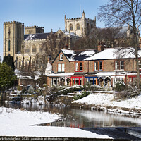 Buy canvas prints of Ripon Cathedral from the River Skell in Winter by Mark Sunderland