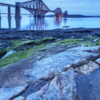 Buy canvas prints of Forth Bridge at Dusk South Queensferry by Mark Sunderland