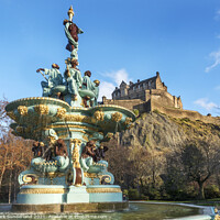 Buy canvas prints of Edinburgh Castle from Princes Street Gardens by Mark Sunderland