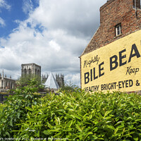 Buy canvas prints of Bile Beans Sign in York by Mark Sunderland