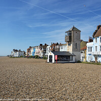Buy canvas prints of Aldeburgh Beach and Lookout Tower by Mark Sunderland