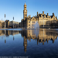 Buy canvas prints of Bradford City Hall by Mark Sunderland