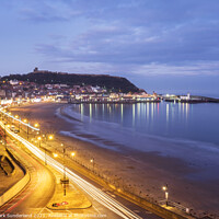 Buy canvas prints of South Bay at Dusk Scarborough by Mark Sunderland