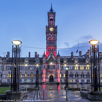 Buy canvas prints of Bradford City Hall at Dusk by Mark Sunderland