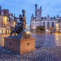 Buy canvas prints of Gordon Highlanders Statue Aberdeen by Mark Sunderland
