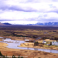 Buy canvas prints of Parliament Fields in Thingvellir National Park by Mark Sunderland