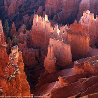 Buy canvas prints of Backlit Hoodoos from Inspiration Point Bryce Canyon by Mark Sunderland