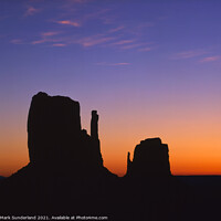 Buy canvas prints of The Mittens at Dawn Monument Valley by Mark Sunderland