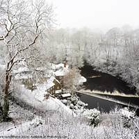 Buy canvas prints of Castle Mills at Knaresborough in Winter by Mark Sunderland