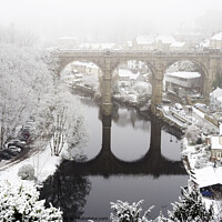 Buy canvas prints of Knaresborough Viaduct in Winter by Mark Sunderland