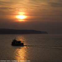 Buy canvas prints of Sunset Cruise Sails across the Bay at Whitby by Mark Sunderland