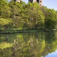 Buy canvas prints of Durham Cathedral and River Wear in Spring by Mark Sunderland