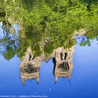 Buy canvas prints of Durham Cathedral in Spring Reflected in the River Wear by Mark Sunderland