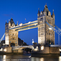 Buy canvas prints of Tower Bridge over the River Thames at Dusk by Mark Sunderland