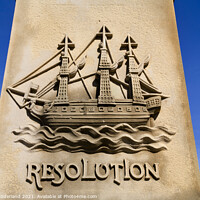 Buy canvas prints of Carving Depicting The Ship Resolution on the Plinth of the Capta by Mark Sunderland