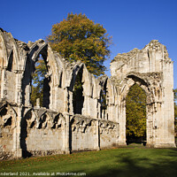 Buy canvas prints of St Marys Abbey at York by Mark Sunderland