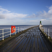 Buy canvas prints of The West Pier at Whitby by Mark Sunderland