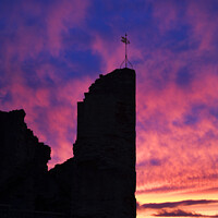 Buy canvas prints of Sunset at Knaresborough Castle by Mark Sunderland