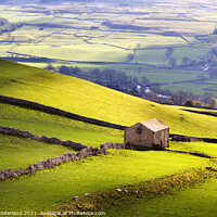 Buy canvas prints of Barn above Conistone in Wharfedale by Mark Sunderland