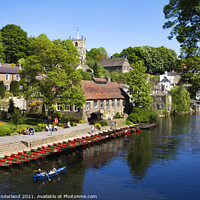 Buy canvas prints of Rowing Boats on the River Nidd at Knaresborough by Mark Sunderland