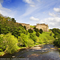 Buy canvas prints of Richmond Castle and the River Swale by Mark Sunderland
