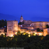 Buy canvas prints of The Alhambra Palace Granada by Mark Sunderland