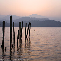 Buy canvas prints of Derwent Water in Twilight Lake District by Mark Sunderland