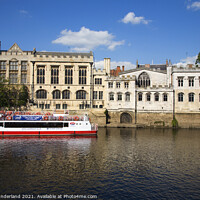 Buy canvas prints of Guildhall and River Ouse at York by Mark Sunderland