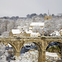 Buy canvas prints of Viaduct and Church at Knaresborough by Mark Sunderland