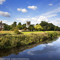 Buy canvas prints of River Wharfe at Tadcaster by Mark Sunderland