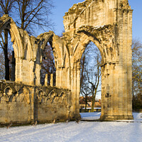 Buy canvas prints of St Marys Abbey in Winter York by Mark Sunderland