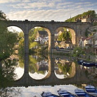 Buy canvas prints of Viaduct over the River Nidd at Knaresborough by Mark Sunderland