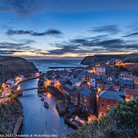 Buy canvas prints of The Blue Hour at Staithes by Paul Smith