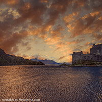 Buy canvas prints of Sunset at Eilean Donan Castle by Paul Smith