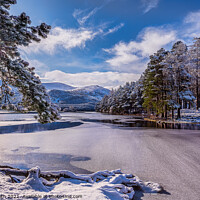 Buy canvas prints of Winter on Loch en Eilein by Paul Smith