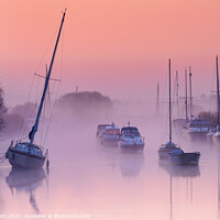 Buy canvas prints of Pink Sunrise at Wareham Quay by Paul Smith