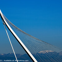 Buy canvas prints of Modern bridge detail in Cosenza, Calabria, Italy by Alessandro Mari