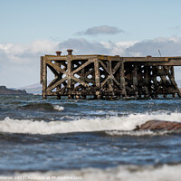 Buy canvas prints of Waves at the Pier by Ross Cameron