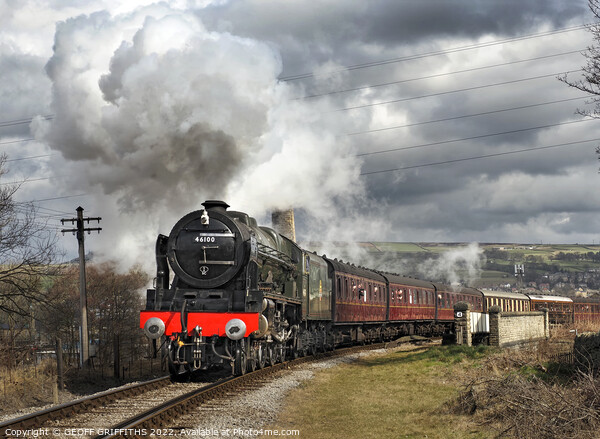 46100 Royal Scot Picture Board by GEOFF GRIFFITHS