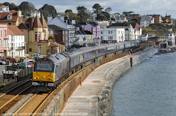 The Queen. Royal train Dawlish Picture Board by GEOFF GRIFFITHS